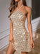 This Gold 1970s Sequined Halter Dress wraps her in 1970s elegance, one twirl at a time