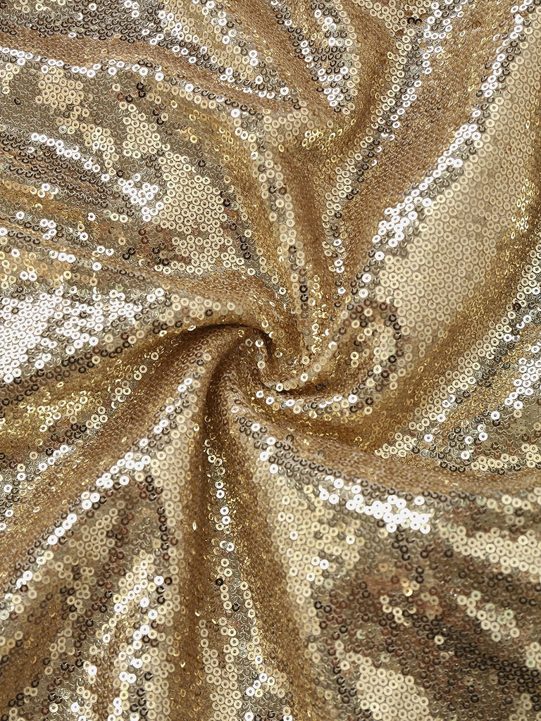 Gold 1980s Off-Shoulder Sequin Party Dress - vintage dress, retro fashion, glamorous gold