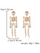 Gold Crystal Skeleton Drop Earrings - vintage fashion, retro style, glamorous gold
