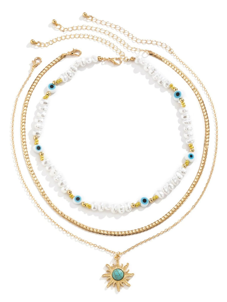 Gold Pearl Star Jewelry Necklace: vintage detail work for the woman who notices