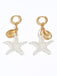 Gold Vacation Style Starfish Earrings: beautiful vintage fashion, retro style, classic elegance with timeless appeal