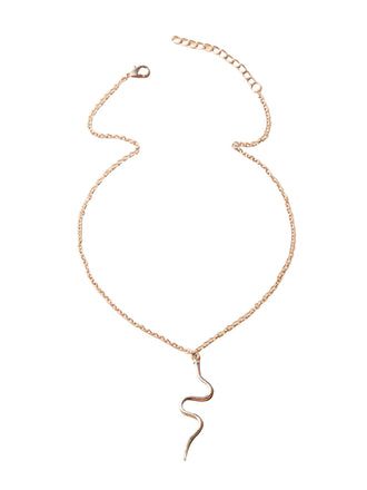 She adds this Gold Vintage Snake Necklace and suddenly it's 1950s perfection