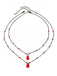 Gothic Double Layer Red Crystal Necklace - vintage fashion, retro style, elegant red