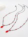 Gothic Double Layer Red Crystal Necklace - vintage fashion, retro style, elegant red