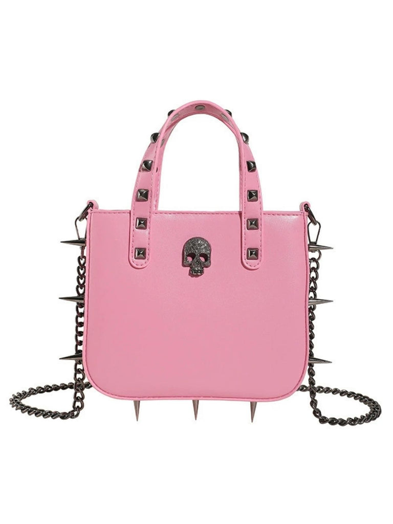 Gothic PU Leather Punk Studded Handbag - vintage fashion, retro style