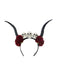 Gothic Skull Rose Demon Horn Headband - vintage fashion, retro style