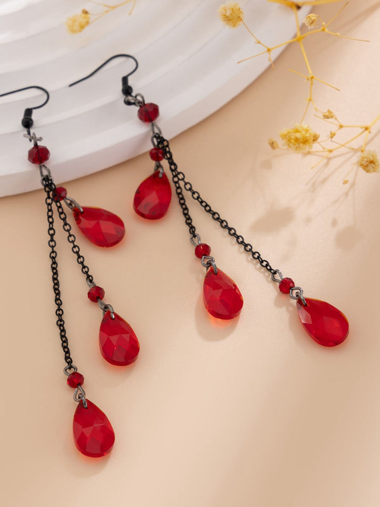 Gothic Waterdrop Pendant Earrings - vintage fashion, retro style