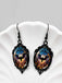 Gothic Witch Bats Skull Halloween Drop Earrings - vintage fashion, retro style