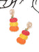 Gradient Pumpkin Pearl Drop Earrings: vintage detail work for the woman who notices