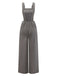 Gray 1940s Corduroy Wide-Leg Overall Jumpsuit - vintage jumpsuit, retro fashion