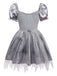 Gray 1950s Ghost Bride Zombie Tutu Dress - vintage dress, retro fashion, rockabilly