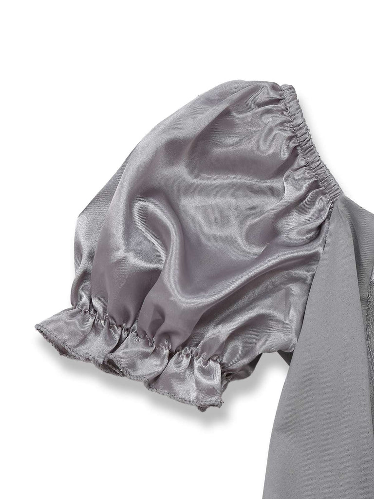 Gray 1950s Ghost Bride Zombie Tutu Dress | Retro Stage