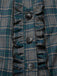2PCS Gray 1950s Plaid Ruffled Dress & Cotton Blouse, vintage dress, retro fashion, rockabilly, pin-up fashion - perfect for women who love vintage and retro fashion