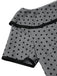 Gray 1960s Boat Neck Polka Dots Pencil Dress - vintage dress, retro fashion