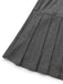 Gray 1970s Knitted Leather Buckle Pleated Dress - vintage dress, retro fashion