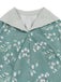 Gray Green 1950s Floral V Neck Belted Dress 5