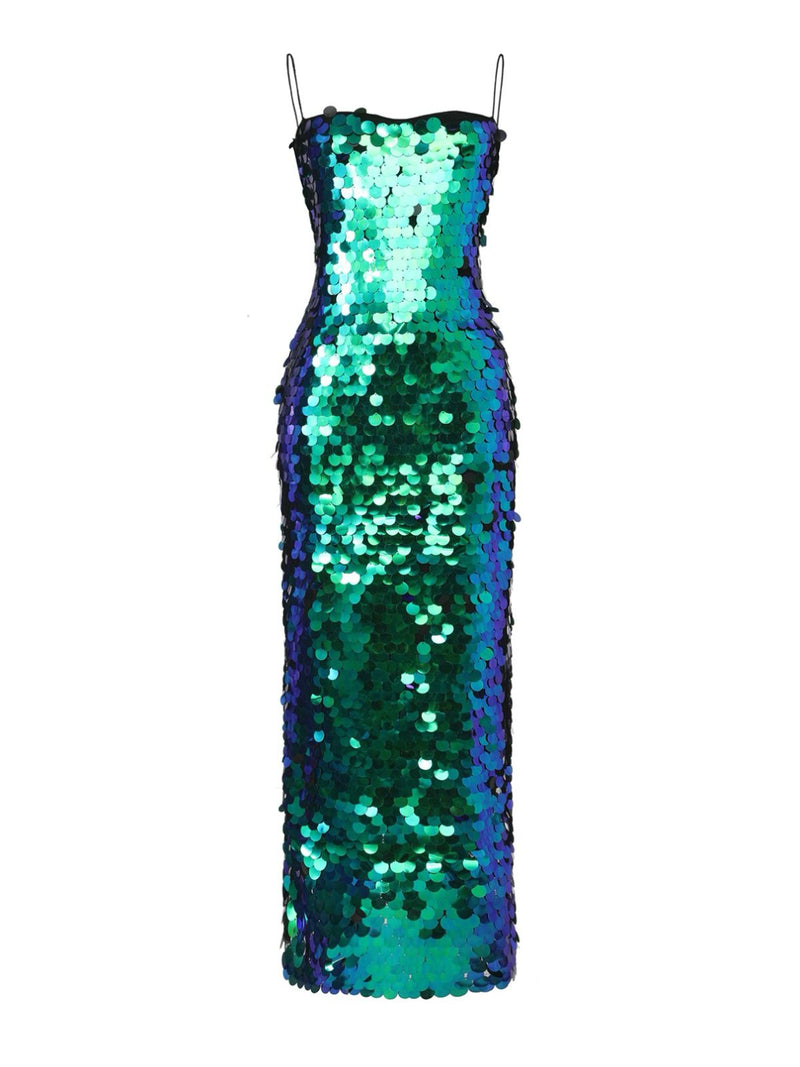 Green 1920s Sequin Evening Spaghetti Straps Dress Green 1920s Sequin Evening Spaghetti Straps Dress