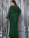 Green 1930s Solid Glitter V-Neck Mermaid Dress: where 1930s romance meets her modern spirit