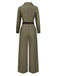 Green 1930s Solid Lapel Belted Jumpsuit, vintage romper, retro jumpsuit - perfect for women who love vintage and retro fashion