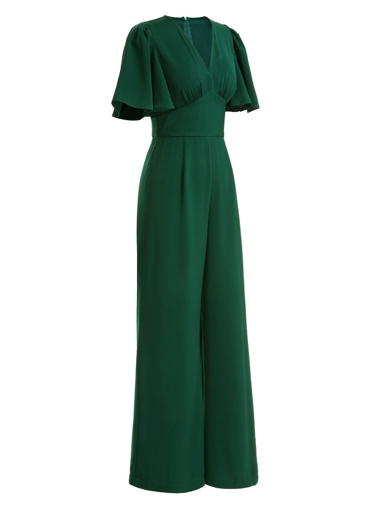 1930s Solid VNeck Jumpsuit | 1930s | vintage romper, retro jumpsuit