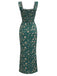 Green 1930s Square Neck Maxi Dress, vintage dress, retro fashion - perfect for women who love vintage and retro fashion