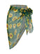 Green 1940s Chiffon Sunflowers Cover-up, vintage fashion, retro style - perfect for women who love vintage and retro fashion