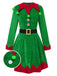 Green 1940s Christmas Elf Dress Set - vintage dress, retro fashion