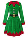 Green 1940s Christmas Elf Dress Set - vintage dress, retro fashion