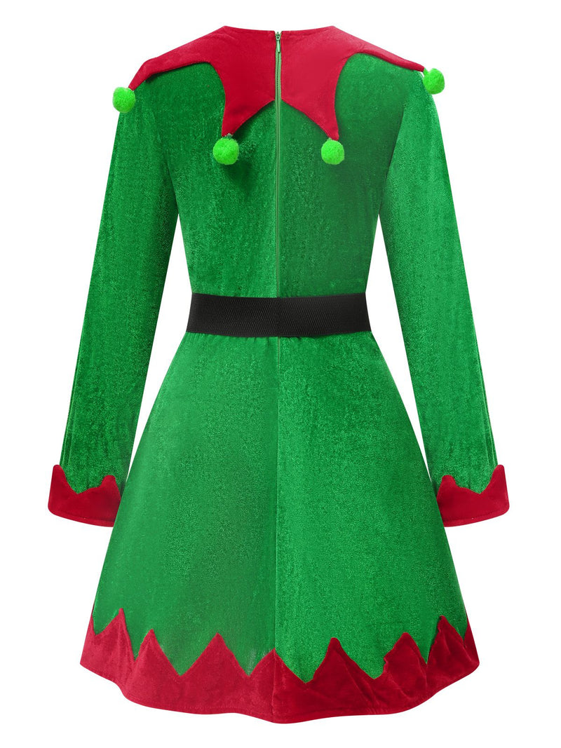 Women's Christmas Elf Dress Set Jovie Costume Xmas Fun Outfits