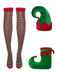Green 1940s Christmas Elf Dress Set - vintage dress, retro fashion