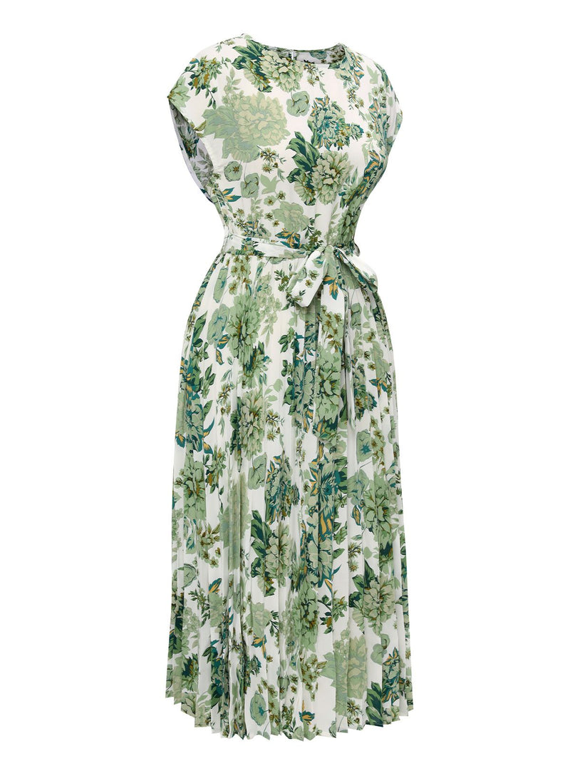 green belt dress 1940s Floral Tie COLOR:IMPERIAL White Bodycon Graduation Dresses while a natural waist selfieleslie