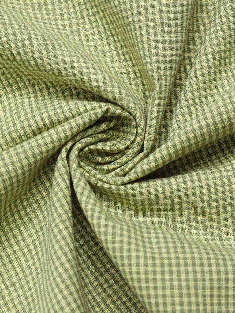 Green 1940s Lace Plaid Cotton Patchwork Dress — the kind of 1940s dress that makes strangers smile