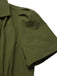 Green 1940s Lapel Buttoned Solid Dress — a 1940s silhouette that turns sidewalks into runways
