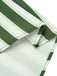 Green 1940s Off-Shoulder Stripes Bow Belted Dress: where 1940s romance meets her modern spirit