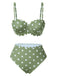 1940s Petal Edge Polka Dots | 1940s | vintage swimsuit, retro beachwear
