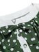Green 1940s Polka Dot Bowknot Patchwork Dress, vintage dress, retro fashion - perfect for women who love vintage and retro fashion