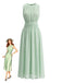 Elegant Pale Green 1940s Vintage Dress 1