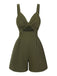 1940s Solid HollowOut Twisted Romper | 1940s | vintage romper, retro jumpsuit