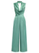 Green 1940s Solid Mock Jumpsuit: beautiful vintage romper, retro jumpsuit, playful style with timeless appeal