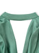 Green 1940s Solid Mock Jumpsuit: timeless 1940s elegance she makes her own