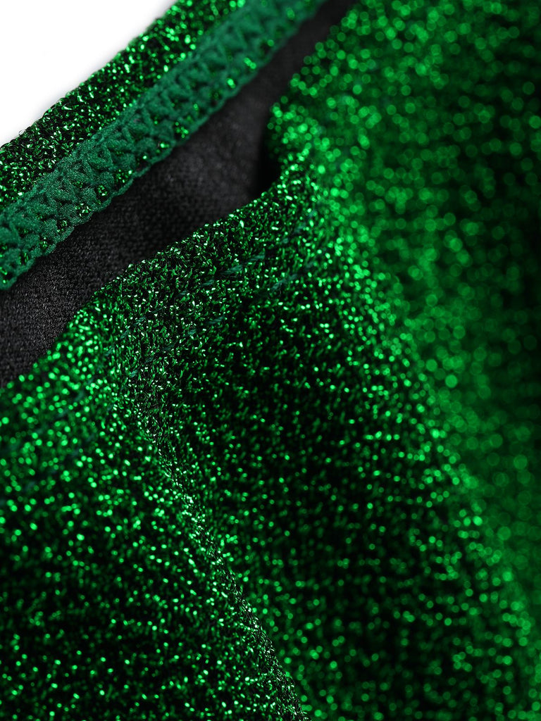 Green 1940s Solid Starfish Sequined Bikini Set | vintage swimwear, retro swimsuit, pin-up style - perfect for retro fashion enthusiasts