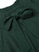 Green 1940s Solid Textured Bow Collar Dress, vintage dress, retro fashion - perfect for women who love vintage and retro fashion