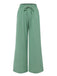 She pairs this 2PCS 1940s White Lapel Blouse & Green Wrinkles Pants with confidence and 1940s charm