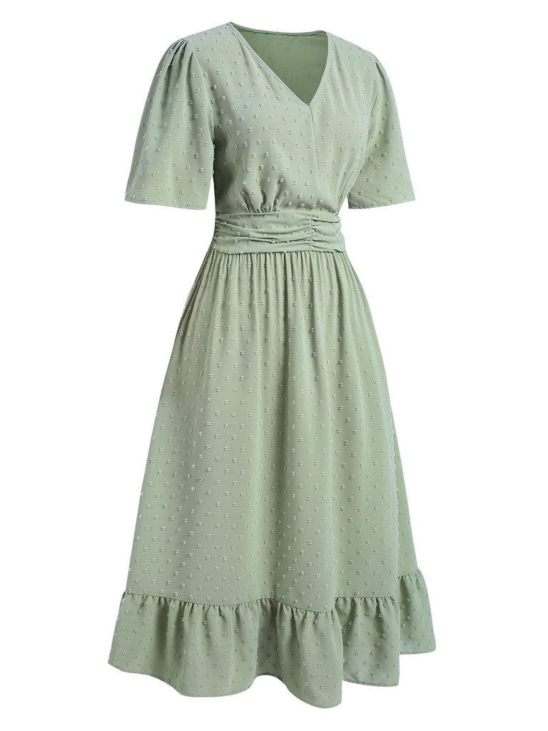 1940s Swiss Dots Ruffle Hem | 1940s | vintage dress, retro fashion