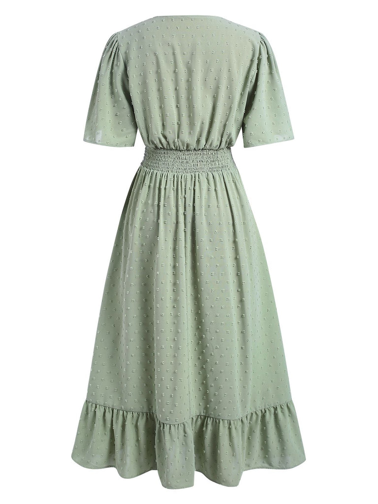 1940s Swiss Dots Ruffle Hem | 1940s | vintage dress, retro fashion