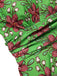 This Green 1940s V-Neck Floral Ruched-Waist Swimsuit carries 1940s vacation dreams in every stitch
