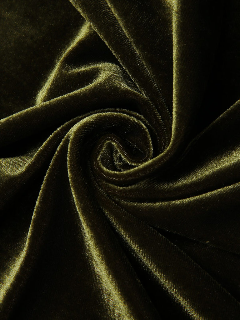 Green 1940s Velvet Petal Collar Dress, vintage dress, retro fashion - perfect for women who love vintage and retro fashion