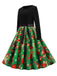Green 1950s Christmas Bow Belted Swing Dress: where 1950s romance meets her modern spirit