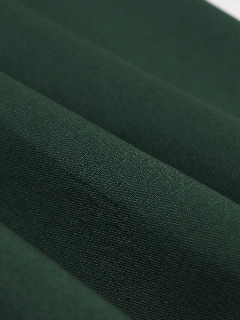 Green 1950s Cotton Tie Elbow Sleeves Dress — the kind of 1950s dress that makes strangers smile