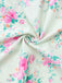 Green 1950s Floral Square Neck Dress 7